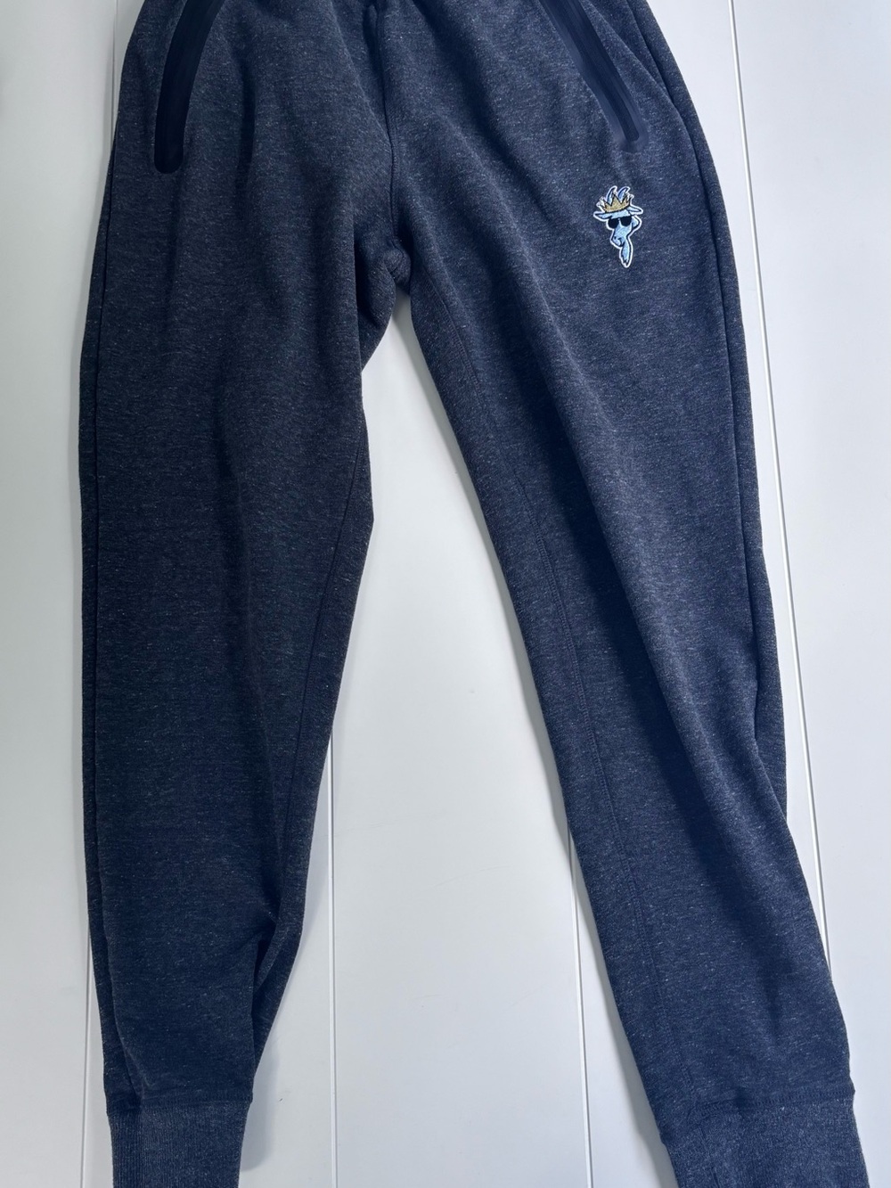 Men’s small Heather grey Jogger Sweatpants with Embroidered Logo